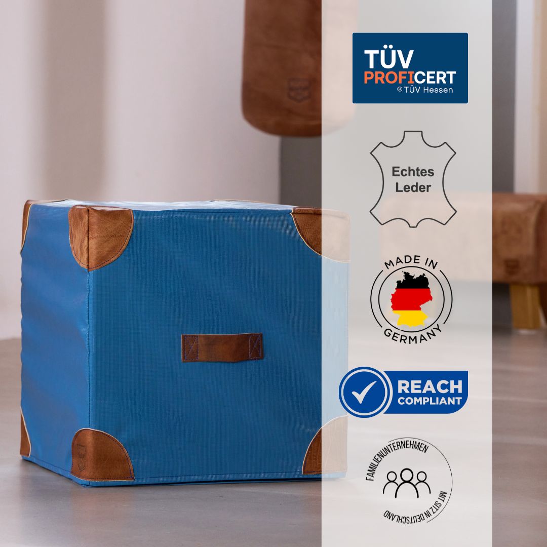 Cube Sitzwürfel blau | ARTZT vintage