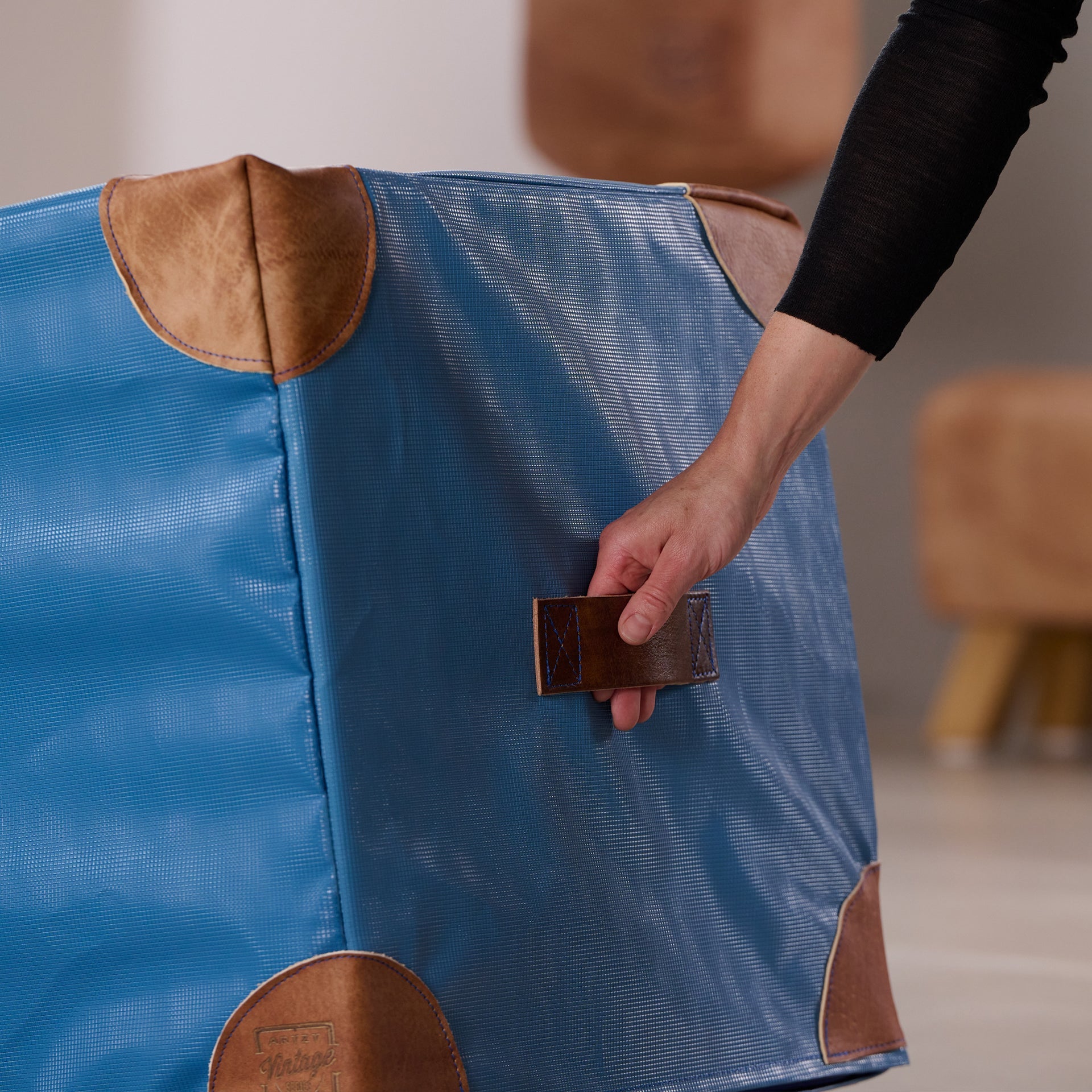 Cube Sitzwürfel blau | ARTZT vintage